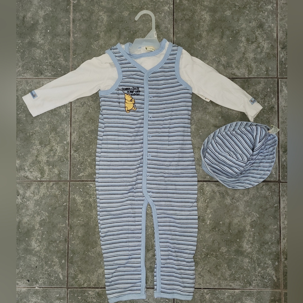 NWT 3pcs Set Disney Winnie the Pooh 3‑Piece Baby Set Outfit Size 12-18 months